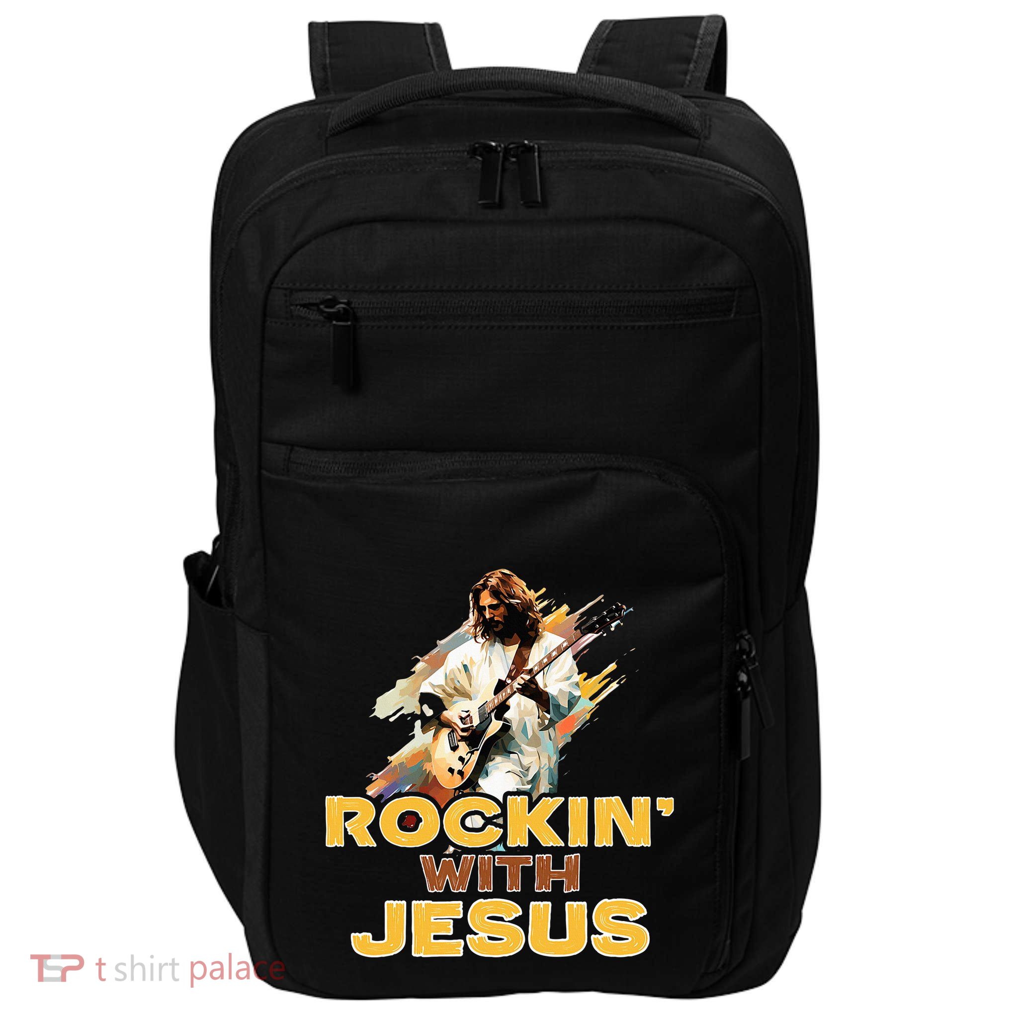 Jesus Rock And Roll Jesus Is King Meme Impact Tech Backpack
