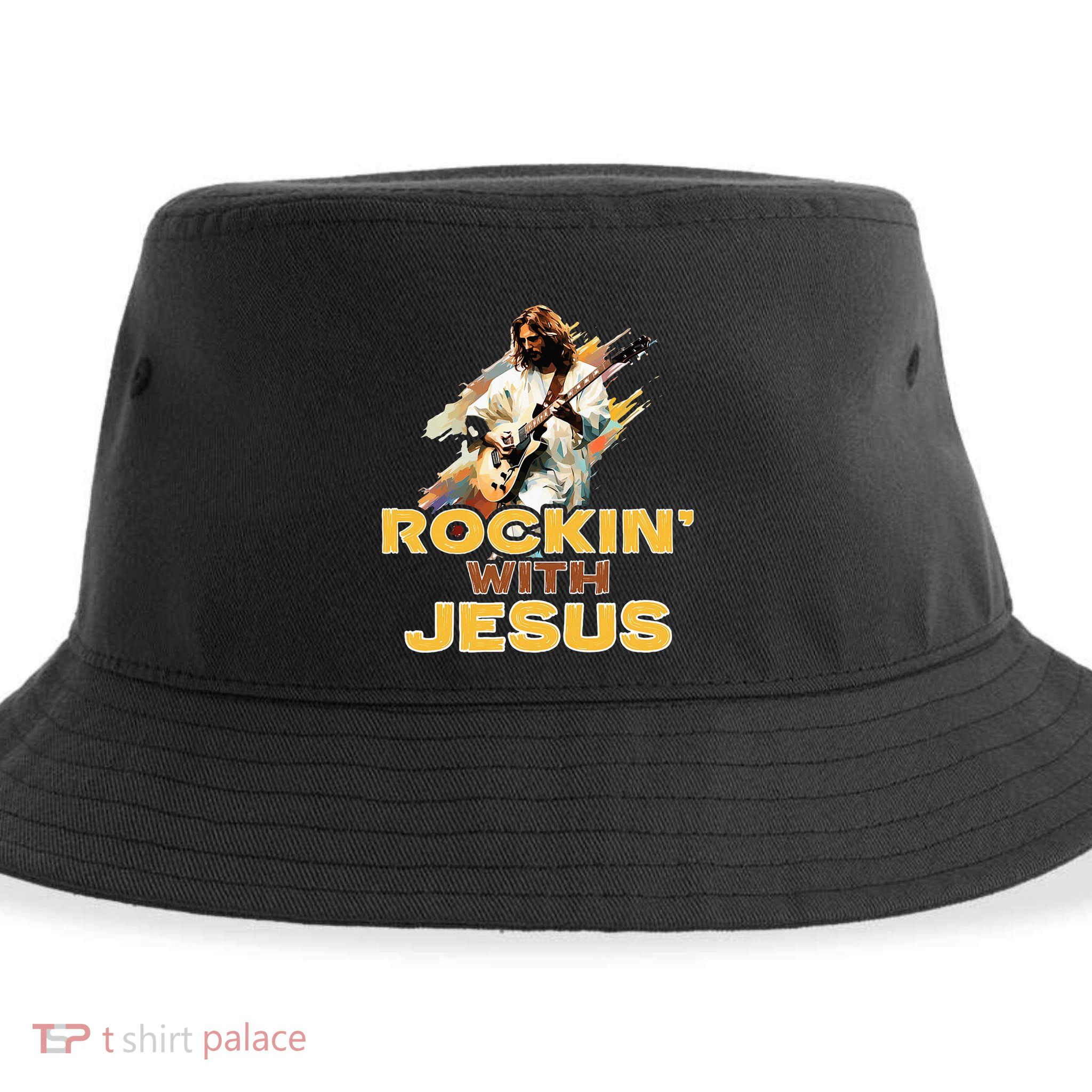 Jesus Rock And Roll Jesus Is King Meme Sustainable Bucket Hat