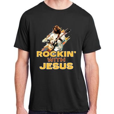 Jesus Rock And Roll Jesus Is King Meme Adult ChromaSoft Performance T-Shirt