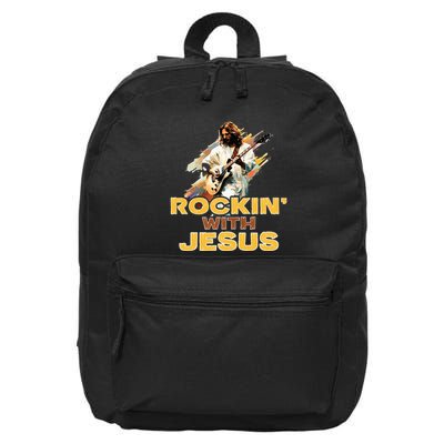 Jesus Rock And Roll Jesus Is King Meme 16 in Basic Backpack