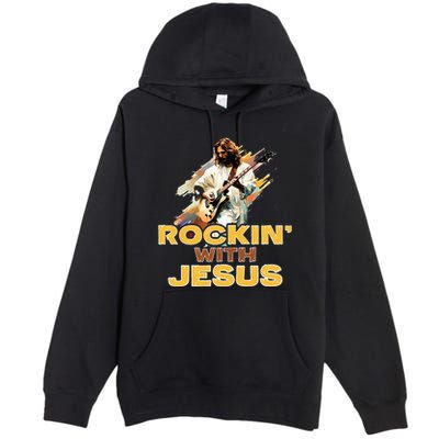 Jesus Rock And Roll Jesus Is King Meme Premium Pullover Hoodie