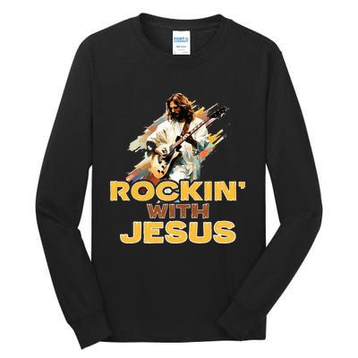 Jesus Rock And Roll Jesus Is King Meme Tall Long Sleeve T-Shirt