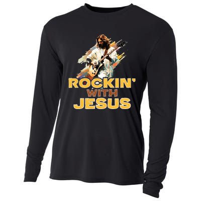 Jesus Rock And Roll Jesus Is King Meme Cooling Performance Long Sleeve Crew