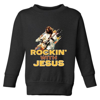 Jesus Rock And Roll Jesus Is King Meme Toddler Sweatshirt
