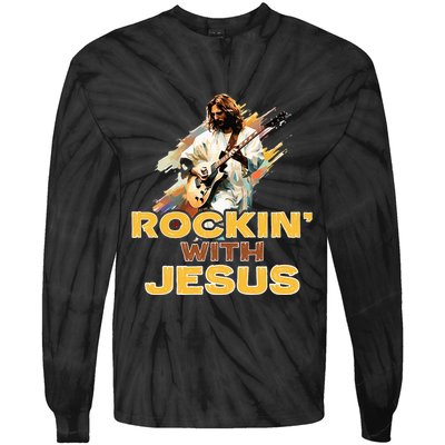 Jesus Rock And Roll Jesus Is King Meme Tie-Dye Long Sleeve Shirt