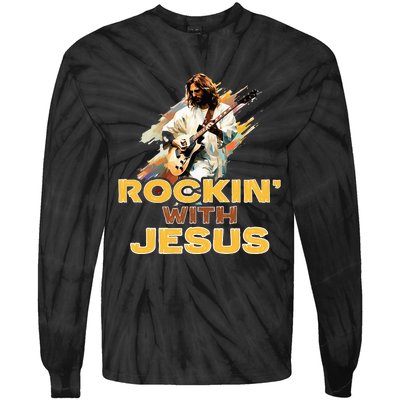 Jesus Rock And Roll Jesus Is King Meme Tie-Dye Long Sleeve Shirt