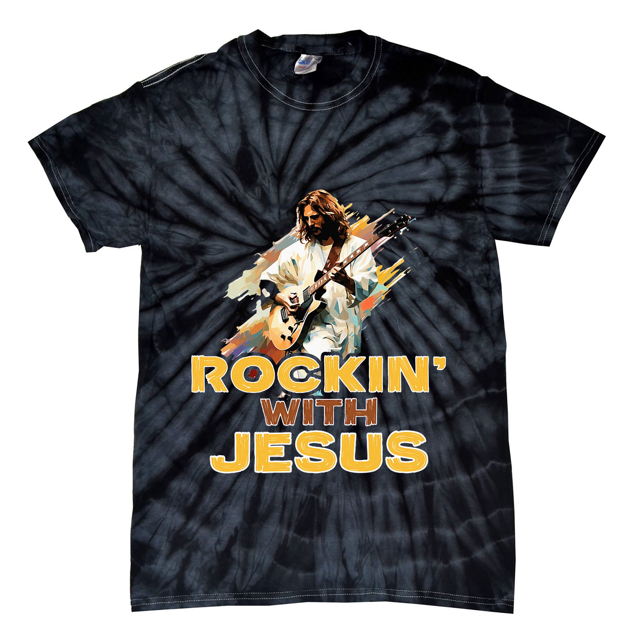 Jesus Rock And Roll Jesus Is King Meme Tie-Dye T-Shirt