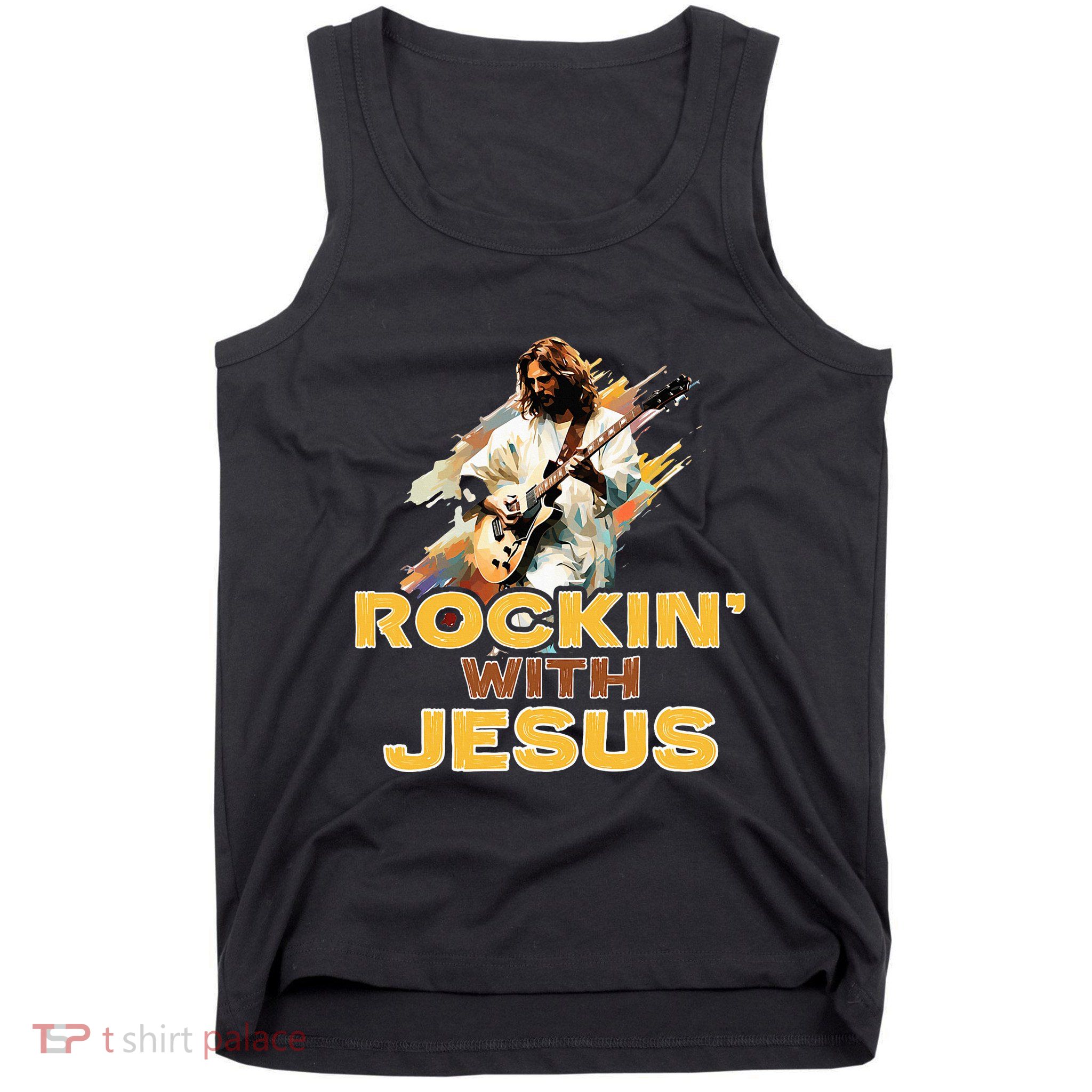 Jesus Rock And Roll Jesus Is King Meme Tank Top