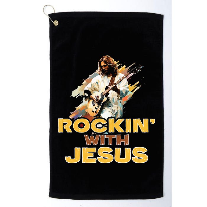 Jesus Rock And Roll Jesus Is King Meme Golf Towel