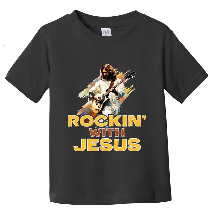 Jesus Rock And Roll Jesus Is King Meme Toddler T-Shirt