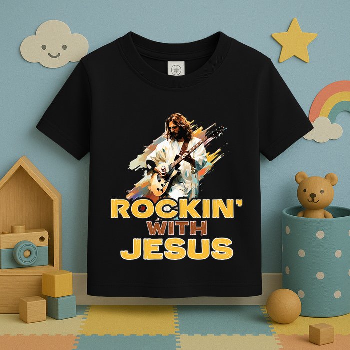 Jesus Rock And Roll Jesus Is King Meme Toddler T-Shirt