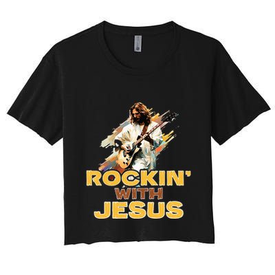 Jesus Rock And Roll Jesus Is King Meme Crop Top