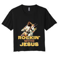 Jesus Rock And Roll Jesus Is King Meme Crop Top