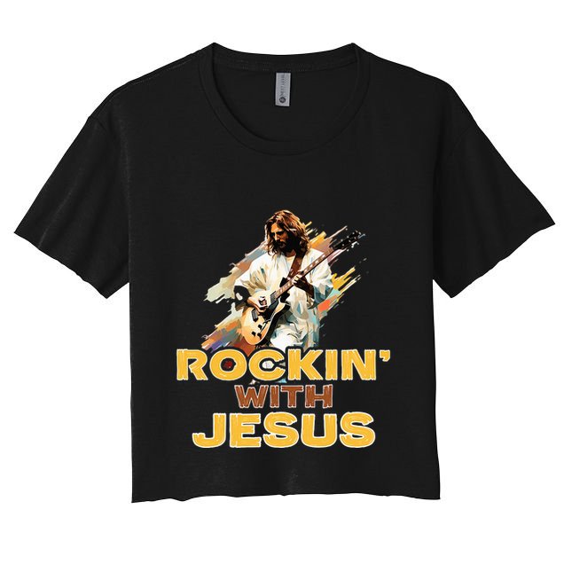 Jesus Rock And Roll Jesus Is King Meme Crop Top