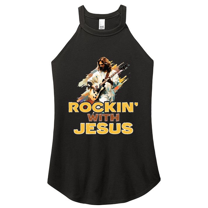 Jesus Rock And Roll Jesus Is King Meme Women's Perfect Tri Rocker Tank