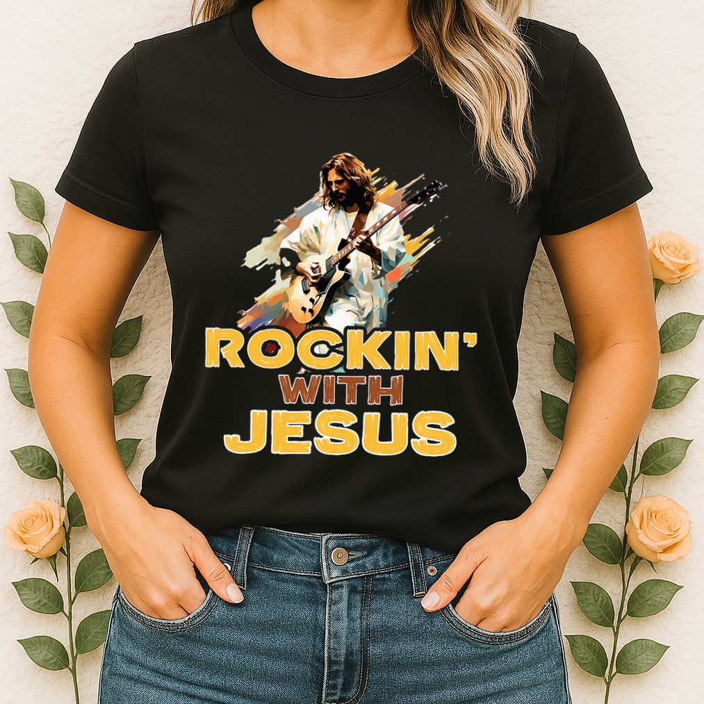 Jesus Rock And Roll Jesus Is King Meme Womens T-Shirt
