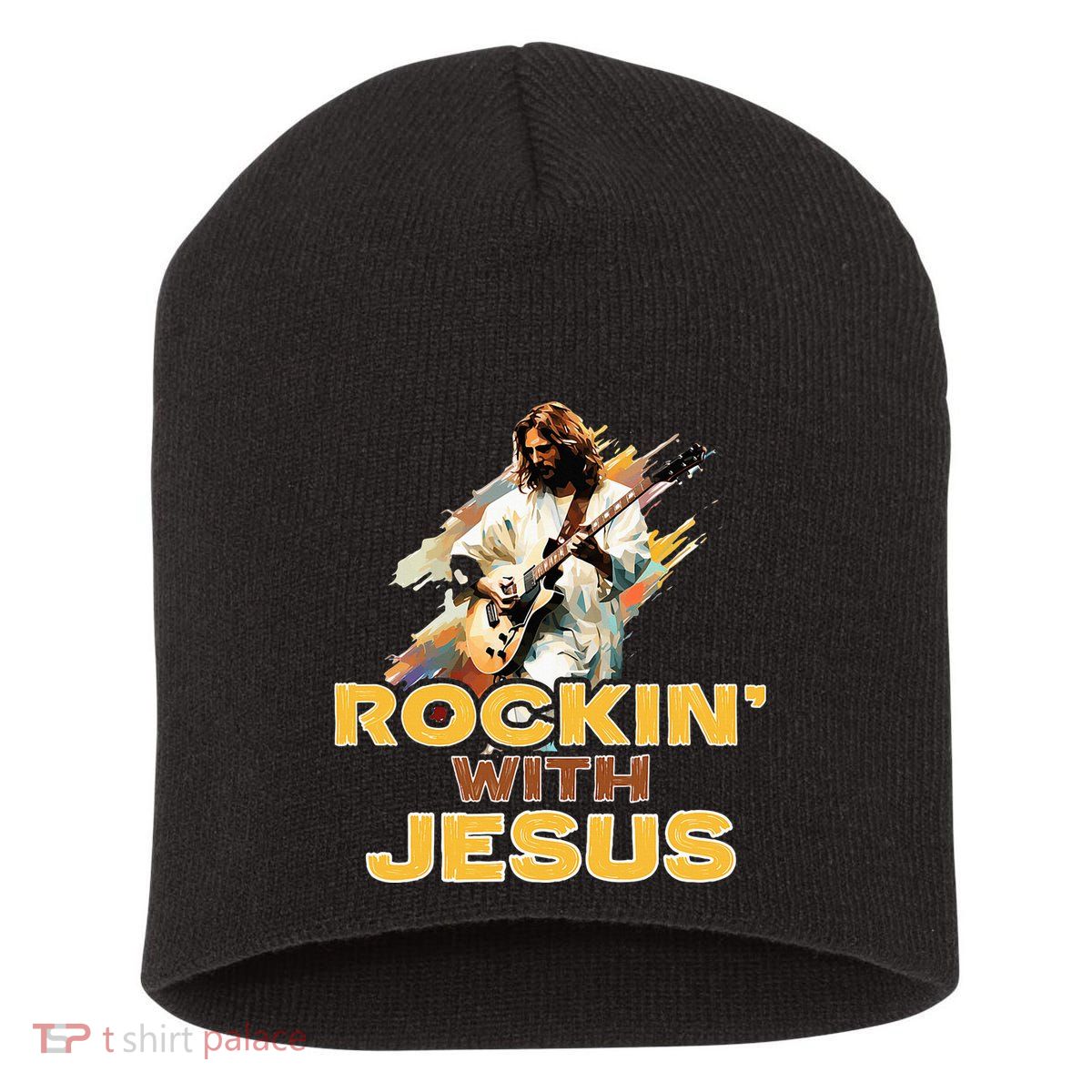 Jesus Rock And Roll Jesus Is King Meme Short Acrylic Beanie