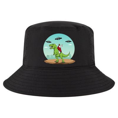 Jesus Riding A Dinosaur Funny Bigfoot UFO Alien Abduction Cool Comfort Performance Bucket Hat