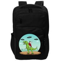 Jesus Riding A Dinosaur Funny Bigfoot UFO Alien Abduction Impact Tech Backpack