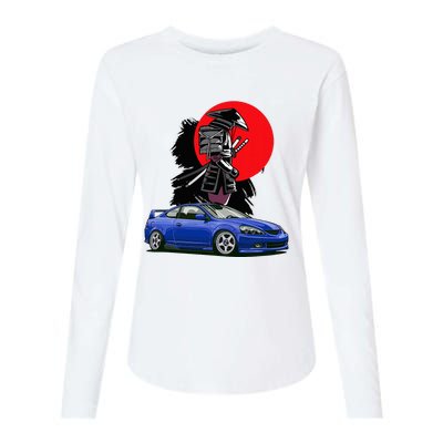 Jdm Rsx Auto Tuning Japan Samurai Sun Drift Womens Cotton Relaxed Long Sleeve T-Shirt