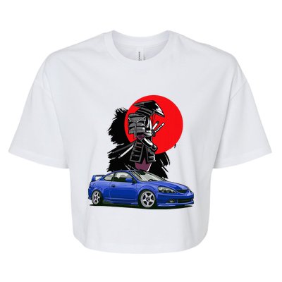 Jdm Rsx Auto Tuning Japan Samurai Sun Drift Bella+Canvas Jersey Crop Tee