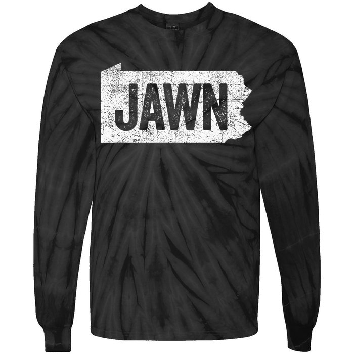 Jawn Retro Boy Girl Philadelphia Slang Tie-Dye Long Sleeve Shirt