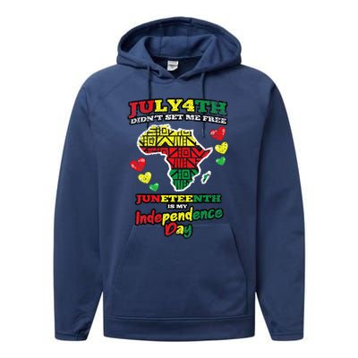 Juneteenth Retro Black History African American Performance Fleece Hoodie