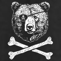 Jolly Roger Bear 7 Panel Mesh Trucker Snapback Hat