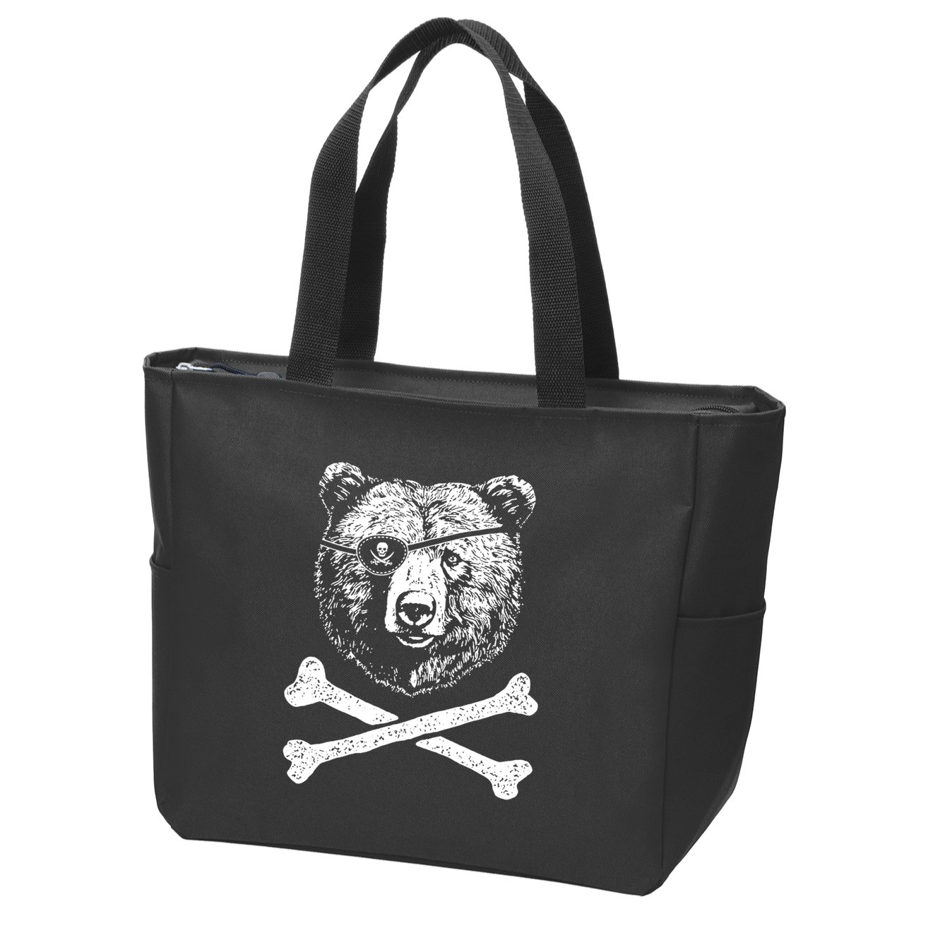 Jolly Roger Bear Zip Tote Bag