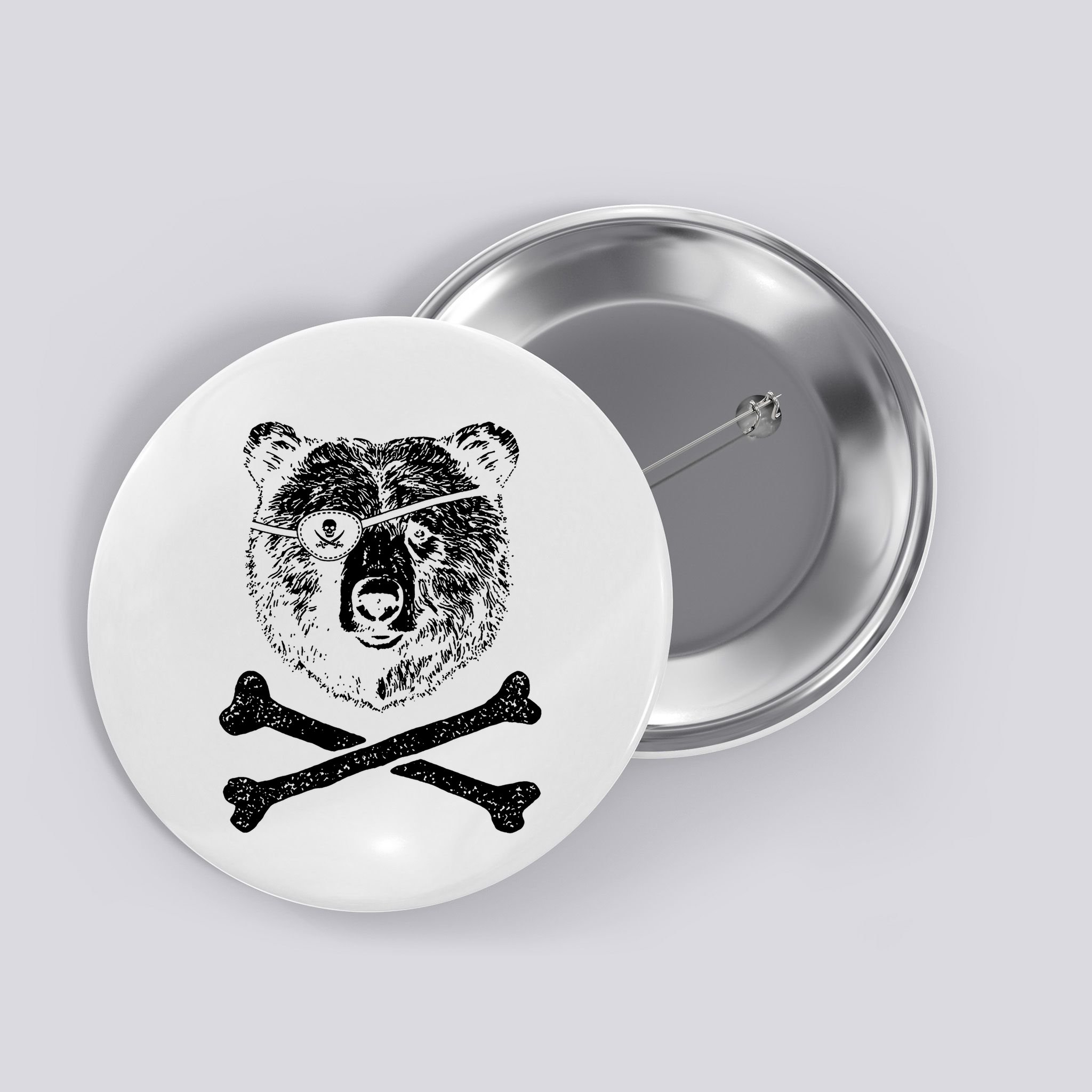Jolly Roger Bear Button