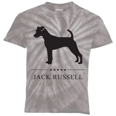 Jack Russell Black Silhouette Kids Tie-Dye T-Shirt