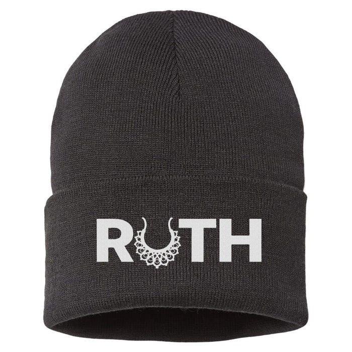 Justice Ruth Bader Ginsburg Truth Dissent Rbg Sustainable Knit Beanie