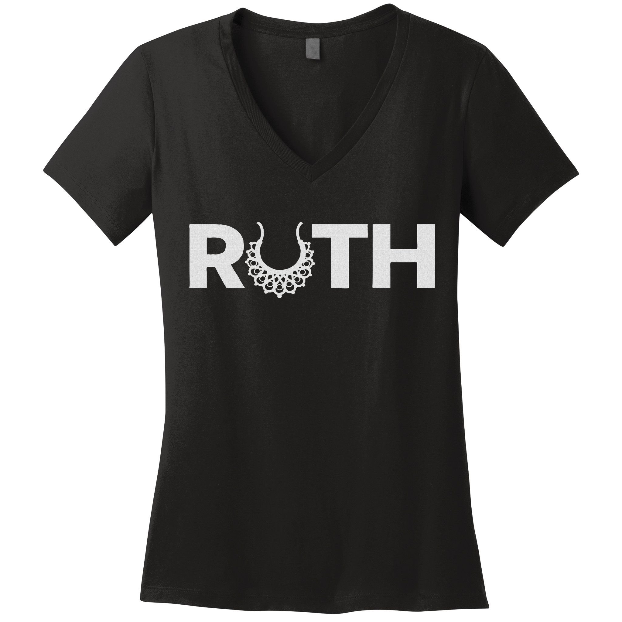 Justice Ruth Bader Ginsburg Truth Dissent Rbg Women's V-Neck T-Shirt