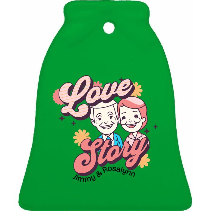 Jimmy & Rosalynn Carter Love Story Ceramic Bell Ornament