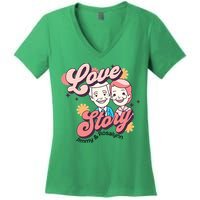 Jimmy & Rosalynn Carter Love Story Women's V-Neck T-Shirt