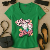 Jimmy & Rosalynn Carter Love Story Women's V-Neck T-Shirt