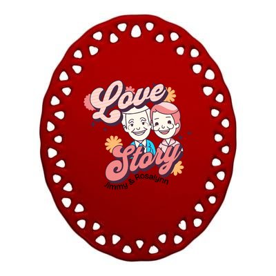 Jimmy & Rosalynn Carter Love Story Ceramic Oval Ornament