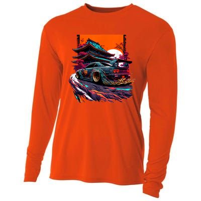 Japanese Retro Car Racing Drifting Art JDM Legend Tuning Cooling Performance Long Sleeve Crew