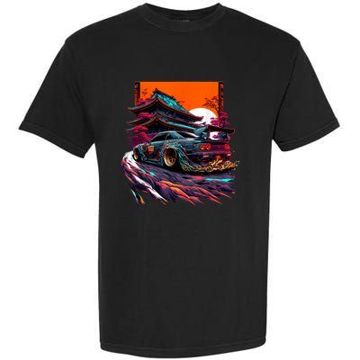 Japanese Retro Car Racing Drifting Art JDM Legend Tuning Garment-Dyed Heavyweight T-Shirt