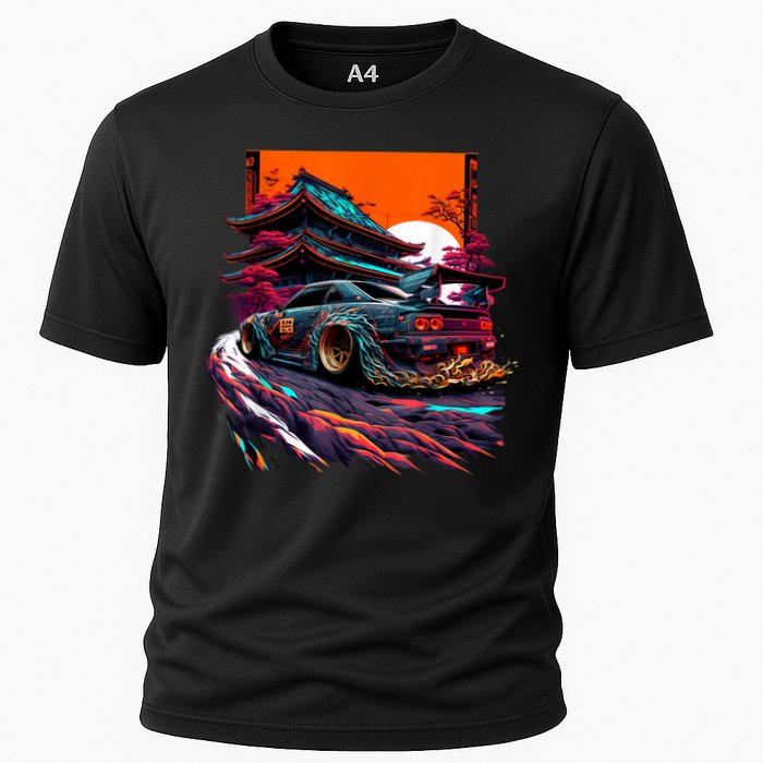 Japanese Retro Car Racing Drifting Art JDM Legend Tuning Cooling Performance Crew T-Shirt