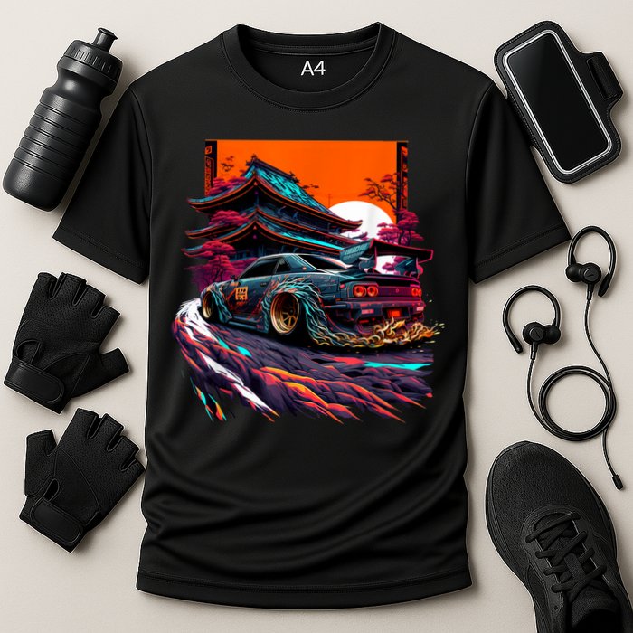 Japanese Retro Car Racing Drifting Art JDM Legend Tuning Cooling Performance Crew T-Shirt