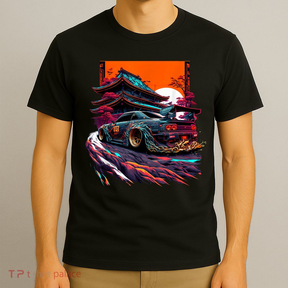 Japanese Retro Car Racing Drifting Art JDM Legend Tuning T-Shirt