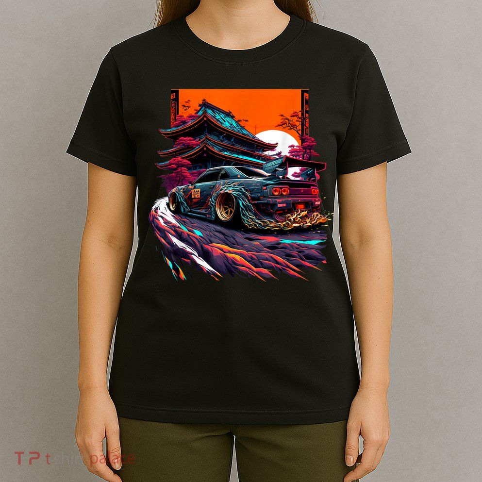 Japanese Retro Car Racing Drifting Art JDM Legend Tuning T-Shirt