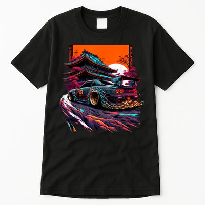 Japanese Retro Car Racing Drifting Art JDM Legend Tuning Tall T-Shirt