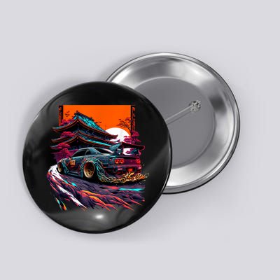 Japanese Retro Car Racing Drifting Art JDM Legend Tuning Button