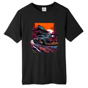 Japanese Retro Car Racing Drifting Art JDM Legend Tuning Tall Fusion ChromaSoft Performance T-Shirt