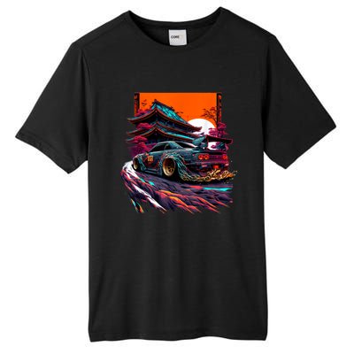 Japanese Retro Car Racing Drifting Art JDM Legend Tuning Tall Fusion ChromaSoft Performance T-Shirt