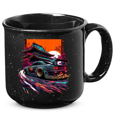 Japanese Retro Car Racing Drifting Art JDM Legend Tuning 15oz Campfire Ceramic Mug