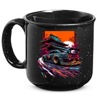 Japanese Retro Car Racing Drifting Art JDM Legend Tuning 15oz Campfire Ceramic Mug