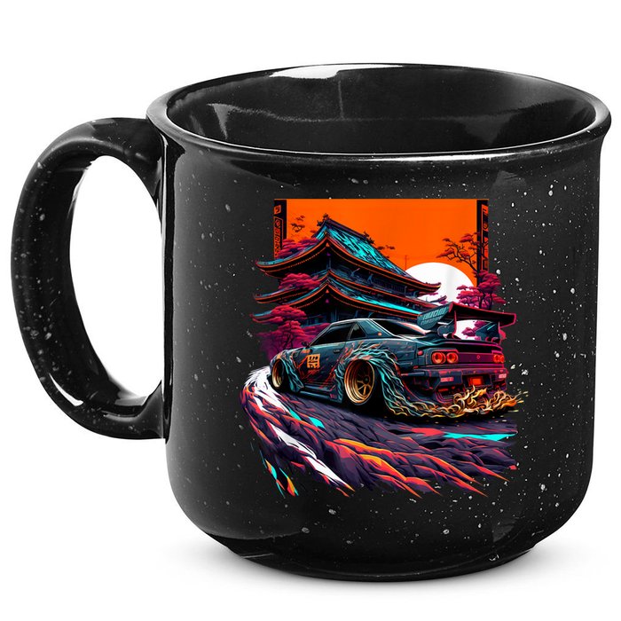 Japanese Retro Car Racing Drifting Art JDM Legend Tuning 15oz Campfire Ceramic Mug